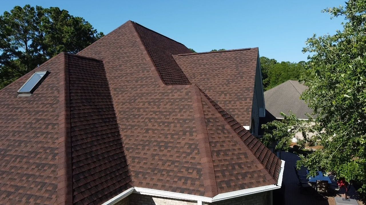 Completed roof replacement on a home in Porters Neck, Wilmington NC by Howard Roofing